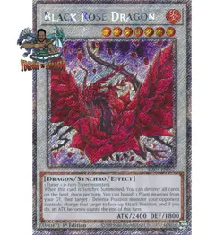 Yugioh! 1x Black Rose Dragon RA04-EN057 Platinum Secret Rare 1st Ed NM - Image 1