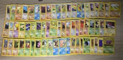Vintage Pokemon Card Lot Bundle 62 Cards Base Set - Image 1