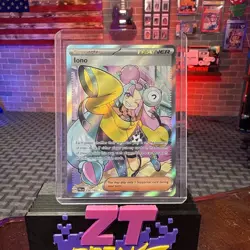 Iono Pokemon TCG Paldea Evolved Holo Ultra Rare Full Art Card 254/193 - Image 1