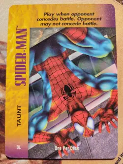 OverPower PowerSurge Marvel Fleer 1995 Spider-Man Taunt Special Card OPD Rare NM - Image 1