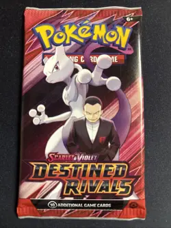 1x Pokemon Scarlet & Violet Destined Rivals Booster Pack Factory Sealed 10 Cards - Image 1