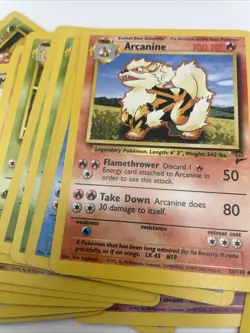 Vintage Pokemon WOTC Card Lot - 30 Non-Holo Base, BS2, Jungle, Fossle, Team Rock - Image 2