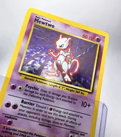 Rare Mewtwo 10/102 - Holo - Played - Collectible Pokemon Card 1999 - Image 1