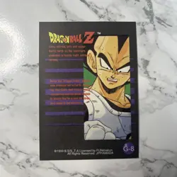 Vegeta DBZ Dragon Ball Z 1999 FUNimation Gold Card G-8 Chase Card - Image 2