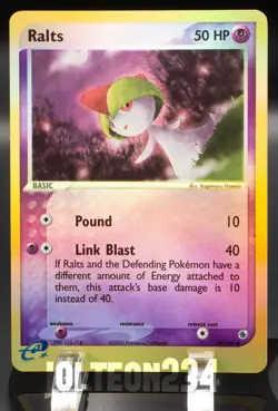 Pokemon TCG Card - Ralts 68/109 Ruby and Sapphire Reverse Holo Vintage E-Reader - Image 1