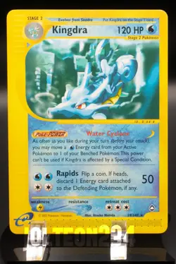 Pokemon TCG Card - Kingdra 19/147 Aquapolis Rare Vintage E-Reader - Image 1