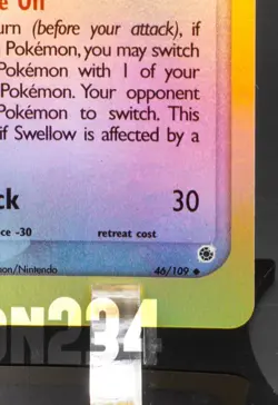 Pokemon TCG Card Swellow 46/109 Ruby and Sapphire Reverse Holo Uncommon Vintage - Image 5