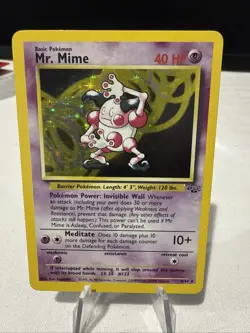 Pokemon TCG Mr. Mime Jungle Holo Card 6/64 Unlimited Rare, LP Condition - Image 1