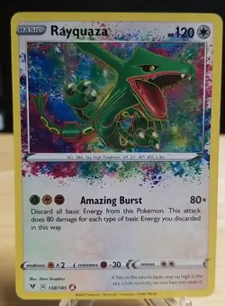 Pokemon TCG SWSH Rayquaza Card 138/185 Amazing Rare Vivid Voltage NM - Image 3