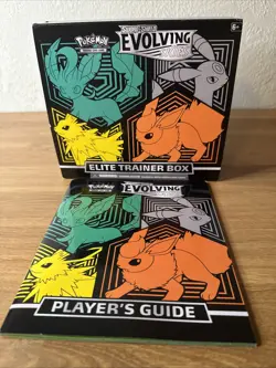 Pokemon Evolving Skies Empty ETB Box With Accessories, Dice, Card Sleeves - Image 1