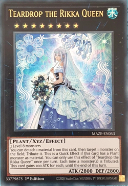 Teardrop the Rikka Queen MAZE-EN053 Ultra Rare Yu-Gi-Oh Card 1st Edition - Image 1
