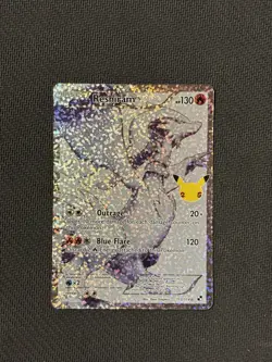 Pokemon TCG Reshiram Full Art Holo Card 113/114 Celebrations Classic Collection - Image 1