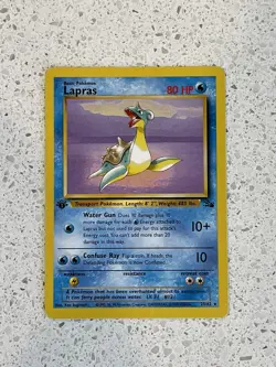 Lapras 25/62 1st Edition Fossil Set Rare 1999 Non-Holo Pokemon Card NM - Image 1