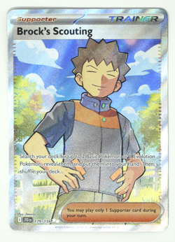 Brock’s Scouting Pokemon Journey Together Full Art Trainer 179/159 Card NM - Image 1