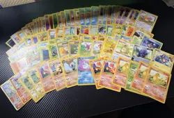 95 X Vintage Pokemon Card Lot HP-DMG Base Set Jungle Delta Species Shadowless - Image 1