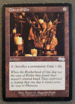 Claws of Gix Urza's Saga NM Artifact Uncommon MAGIC GATHERING CARD (DS3D1PU).... - Image 1