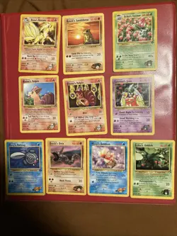 Pokemon Gym Heroes/Gym Challenge Mixed Cards Lot of 10 - Image 1
