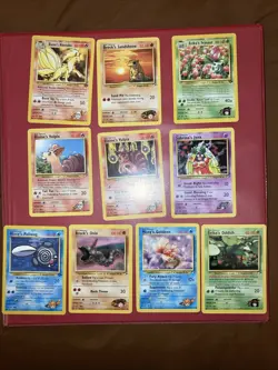 Pokemon Gym Heroes/Gym Challenge Mixed Cards Lot of 10 - Image 2