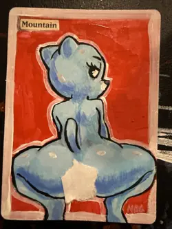 MTG Altered Art Anime Gumball Nicole Watterson Hand Painted - Image 1