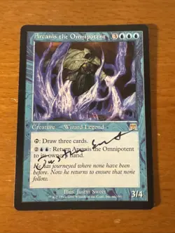MTG Artist Signed Onslaught Arcanis the Omnipotent Mint Magic The Gathering - Image 1