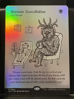 Demonic Consultation FOIL # 4 MTG SLD Secret Lair Countdown Kit 2025 NM - Image 1