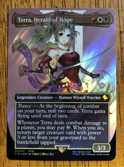 Terra, Herald of Hope (Borderless) (Surge Foil) Commander: Final Fantasy Foil - Image 1