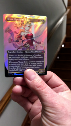 Terra, Herald of Hope (Borderless) (Surge Foil) Commander: Final Fantasy Foil - Image 2