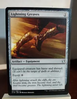 MTG Lightning Greaves Commander 2019 217 LP X1 Magic The Gathering - Image 1