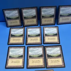 MTG -Unlimited Plains Lot (12) 1993 Jesper Myrfors Vintage MTG Basic Land LP-NM - Image 1