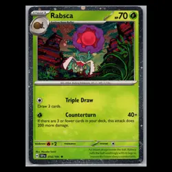 Pokemon Surging Sparks - Rabsca - 014/191 - Cosmos Holo Rare - Image 1
