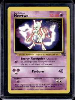 1999 Pokemon Wizards Black Star Promos Mewtwo #3 - Image 1