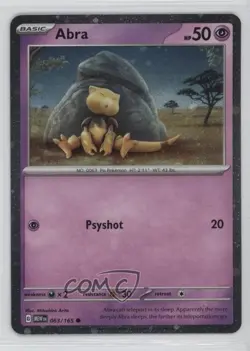 Abra (Alakazam ex Box Cosmos Holo) Holo Pokemon Scarlet & Violet 151 MEW #063 - Image 1
