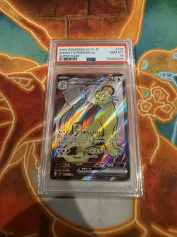 2025 POKEMON JPN SV10-GLORY OF TEAM ROCKET #118 TEAM ROCKET'S PERSIAN EX PSA 10 - Image 1