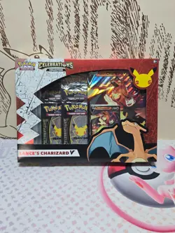 Pokemon TCG Celebrations Collection Lance's Charizard V Box, Factory Sealed 820650101625 - Image 1