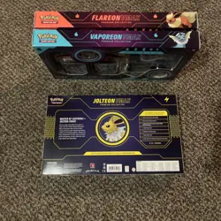 Pokemon Eeveelution Vmax Premium Collection Vaporeon Flareon Jolteon Set of 3 - Image 4