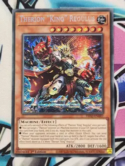 Yu-Gi-Oh Therion "King" Regulus DIFO-EN007 Secret Rare 1st Edition - Image 1