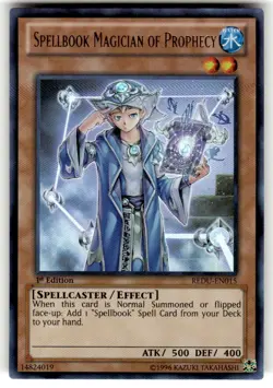 Yugioh- 1X Spellbook Magician of Prophecy - Ultra Rare 1st/Unl - REDU-EN015 NM - Image 1