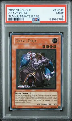 2005 YU-GI-OH! TLM-THE LOST MILLENNIUM ULTIMATE RARE #EN017 GRAVE OHJA PSA 9 - Image 1