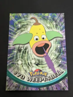 Weepinbell Blue Logo Topps Pokemon Card NM - Image 1