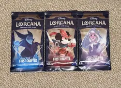 LOT OF 3 - Disney Lorcana Trading Card Game The First Chapter Booster Packs - Image 1