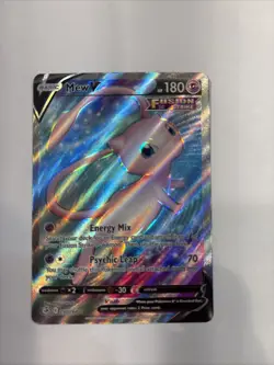 Pokemon TCG Mew v Alternate Full Art Holo Rare Card 250/264 - Image 1