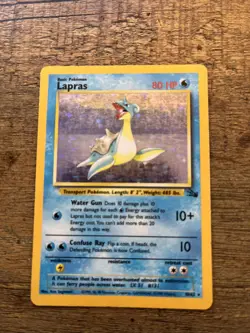 Pokemon TCG Lapras Fossil Holo Unlimited Rare Card 10/62 - Image 2