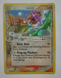 Pokemon Card Kingler 22/100 STAMPED EX Crystal Guardians Holo Rare MP - Image 1