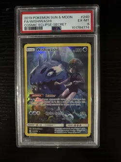 Pokemon TCG Wishiwashi Holo Secret Rare Card Sun & Moon Cosmic Eclipse 240/236 - Image 1