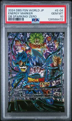 2024 DRAGON BALL SUPER CARD GAME FUSION WORLD JP #E-04 ENERGY MARKER PSA 10 - Image 1