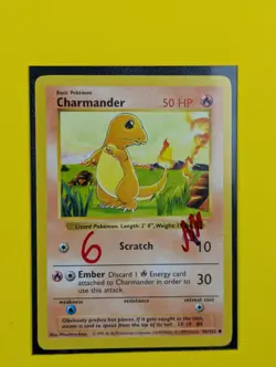 Charmander - 46/102 - Common Shadowless Base Set - Pokemon Card - NM - Image 3