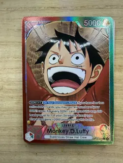 Monkey D. Luffy Trading Card One Piece TCG OP13-001 Leader Parallel NM - Image 1
