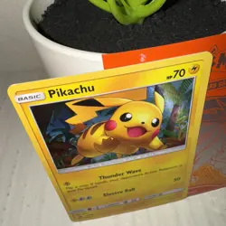 2017 Pikachu SM76 Black Star Promo Holo Pokemon Card English Sun & Moon Sleeve - Image 3