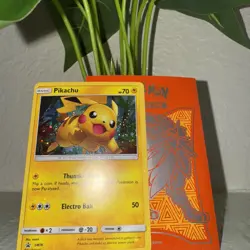 2017 Pikachu SM76 Black Star Promo Holo Pokemon Card English Sun & Moon Sleeve - Image 4