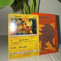 2017 Pikachu SM76 Black Star Promo Holo Pokemon Card English Sun & Moon Sleeve - Image 5